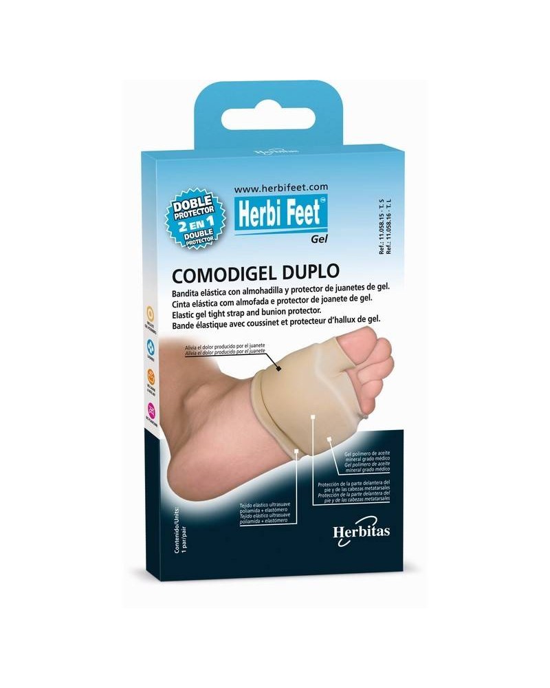 BANDA ELÁSTICA DE GEL PARA JUANETES COMODIGEL DUPLO