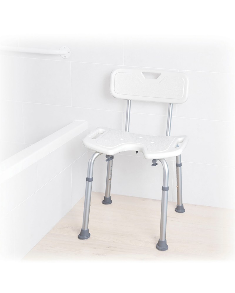 Silla de Ducha Regulable con Asiento en U