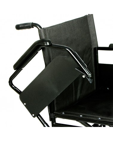 Silla de Ruedas de Acero Plegable Negra 2