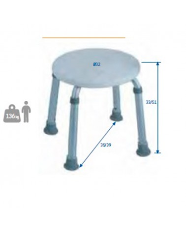 Taburete de Aluminio Redondo 2